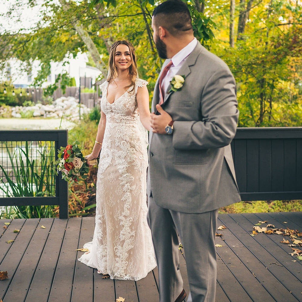 BHLDN Whispers and Echoes Milano Wedding Gown Unlined Nude Size 6